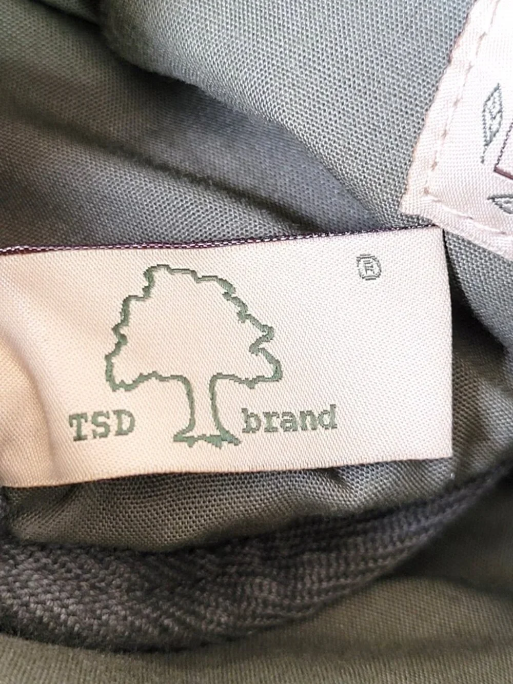 TSD Brand Earth & Style Canvas Leather Messenger Crossbody Bag Green Brown